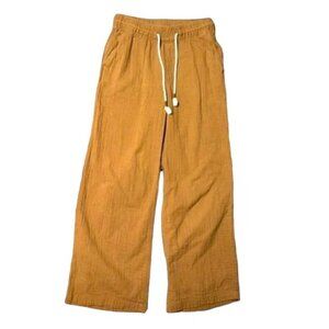 Old Navy Burnt Orange Drawstring Wide Leg Pants, Women’s Size Small Tall